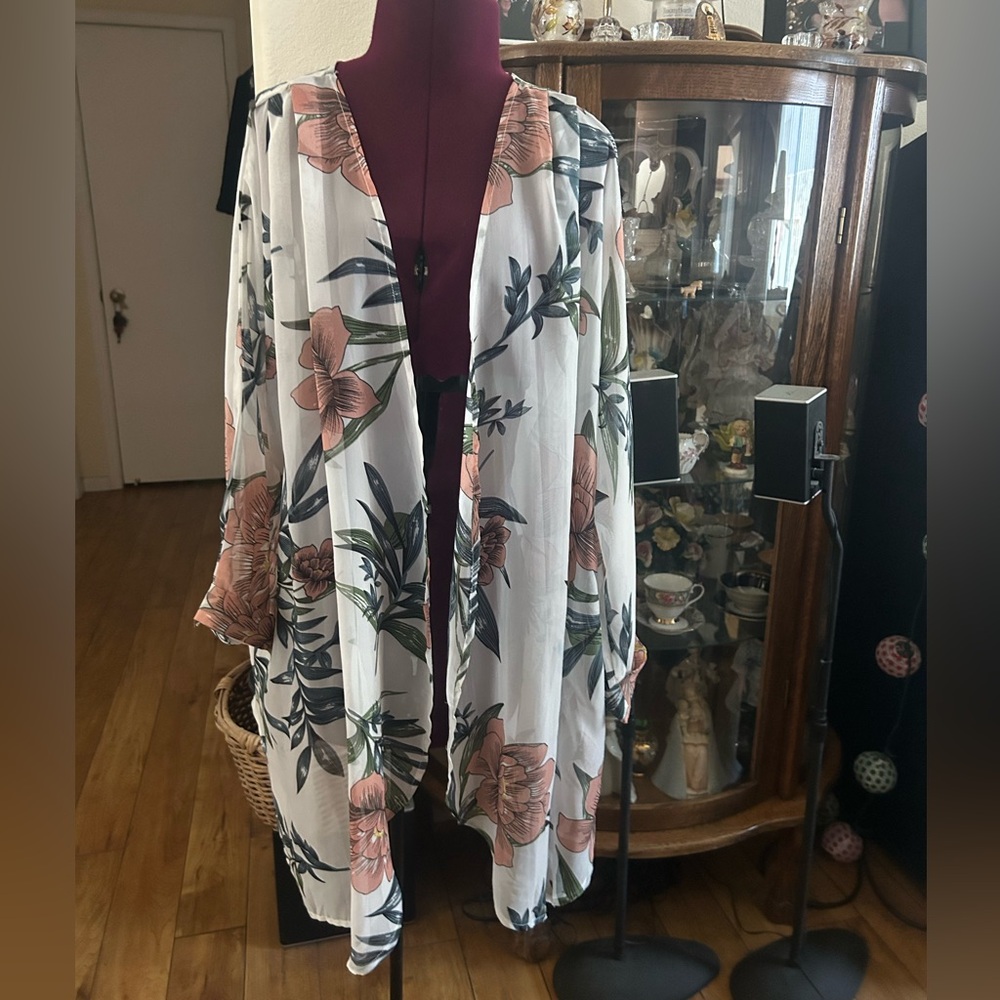 Sheer Floral Coverup